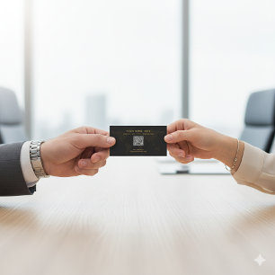 Elegant Black and Gold Luxe Professional Business Card