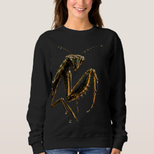 Elegant Black and Gold Mantis Sweatshirt