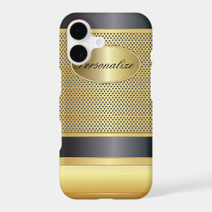 Elegant Black and Gold Metal Design