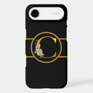 Elegant Black and Gold Monogram Letter "C"