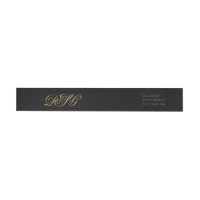 Elegant Black and Gold Monogram