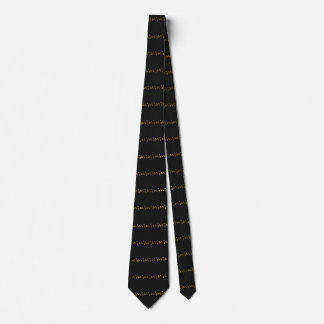 Elegant Black and gold Neck Tie