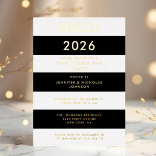 Elegant Black And Gold New Year's Party