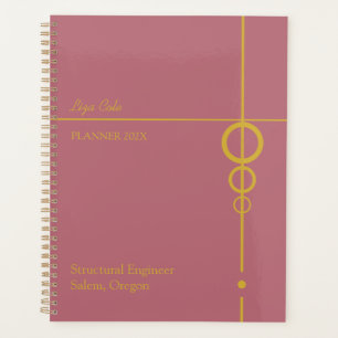 Elegant Black and Gold Personalised Planner