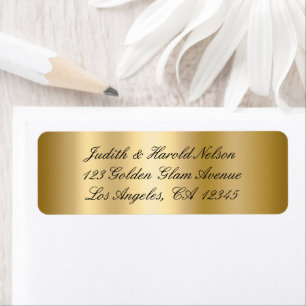 Elegant Black and Gold Shimmer Ombre Foil