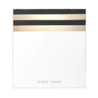 Elegant Black and Gold Stripes Name