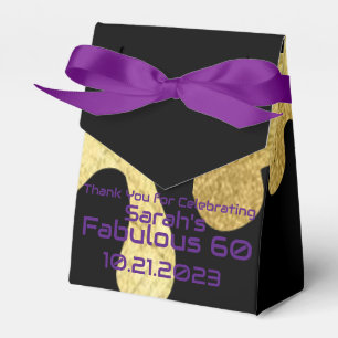 Elegant Black and Gold Thank You Birthday  Favour Box