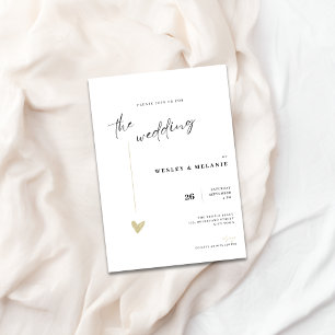 Elegant Black and Gold Wedding Invitation