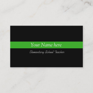 Elegant black and green professional business card
