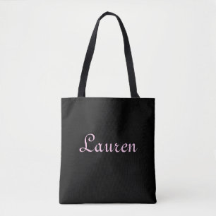 Elegant Black and Pink Tote Bag