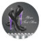 Elegant Black and Purple High Heel Shoe Stickers