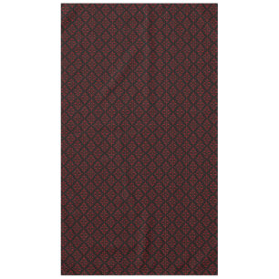 Elegant Black and Red Damask Pattern Tablecloth