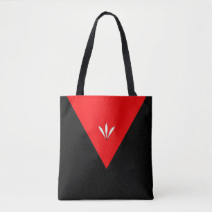 Elegant Black and Red Tote Bag