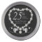 Elegant Black and Silver 25th Silver Anniversary