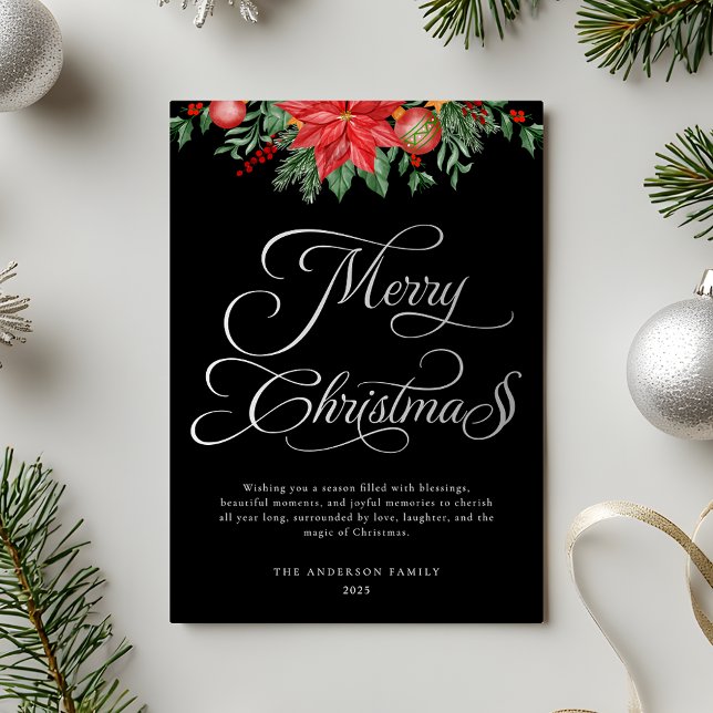 Elegant Black and Silver Script Festive Christmas (Creator Uploaded)
