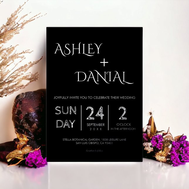 Elegant Black And Silver Simple Modern Wedding (Creator Uploaded)