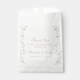 Elegant Black and Tan Regency Era Library Wedding Favour Bags
