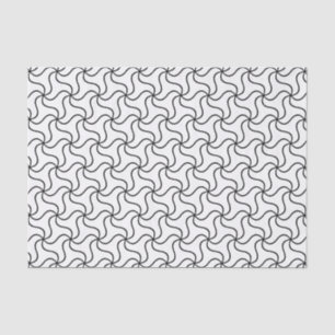 Elegant black and white abstract swirl tissue paper