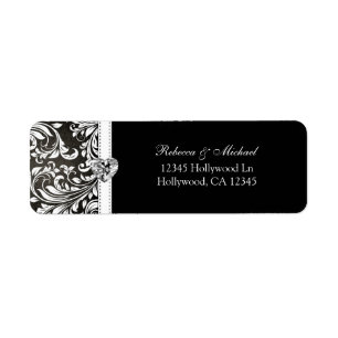 Elegant Black and White Address Labels