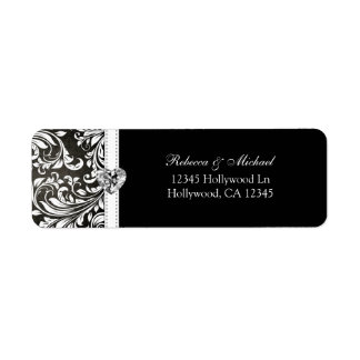 Elegant Black and White Address Labels