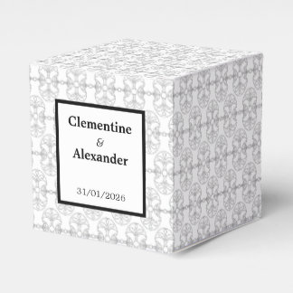 Elegant Black and White Art Deco Style Favour Box