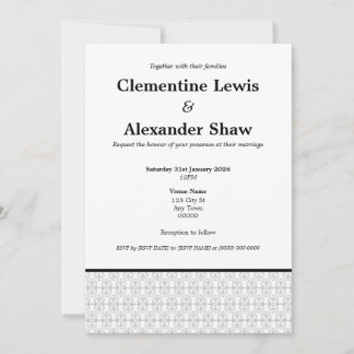 Elegant Black and White Art Deco Style Invitation