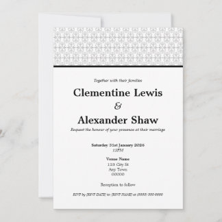 Elegant Black and White Art Deco Style Invitation