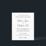 Elegant Black and White Budget Wedding Invitation<br><div class="desc">Elegant wedding invitations featuring a simple design with script and serif fonts.</div>