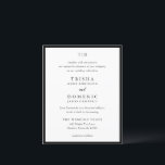 Elegant Black and White Budget Wedding Invitation<br><div class="desc">Modern wedding invitations featuring a clean design with serif and script fonts.</div>