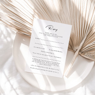Elegant Black and White Calligraphy RSVP Card