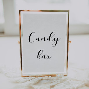 Elegant black and white Candy Bar wedding sign