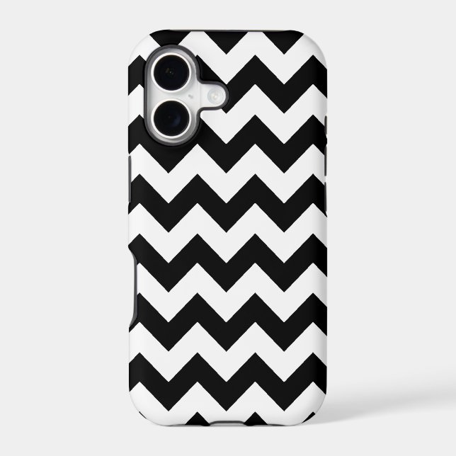 elegant black and white chevron stripes (Back)