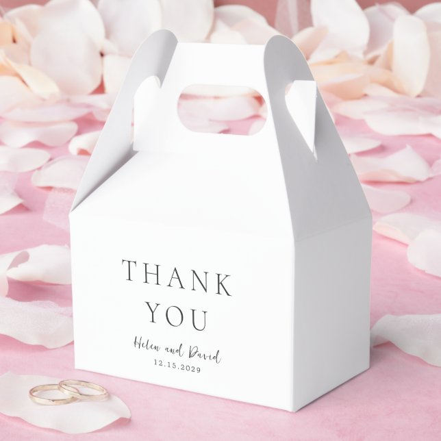 Elegant Black and White Classic Wedding Favour Box (Wedding)