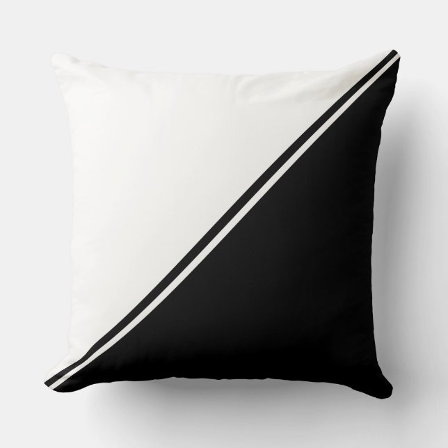 Elegant Black and White Cushion (Front)