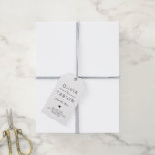 Elegant Black and White Custom Wedding Monogram Gift Tags (With Twine)