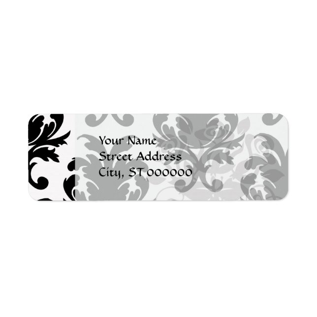elegant black and white damask (Front)