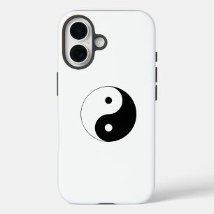 Elegant Black and White Design for All Phone Model iPhone 16 Case