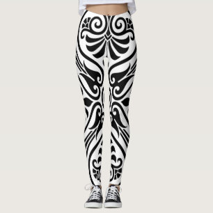 Elegant Black and White Design Leggings