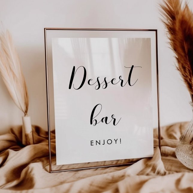Elegant black and white Dessert bar wedding sign (Creator Uploaded)