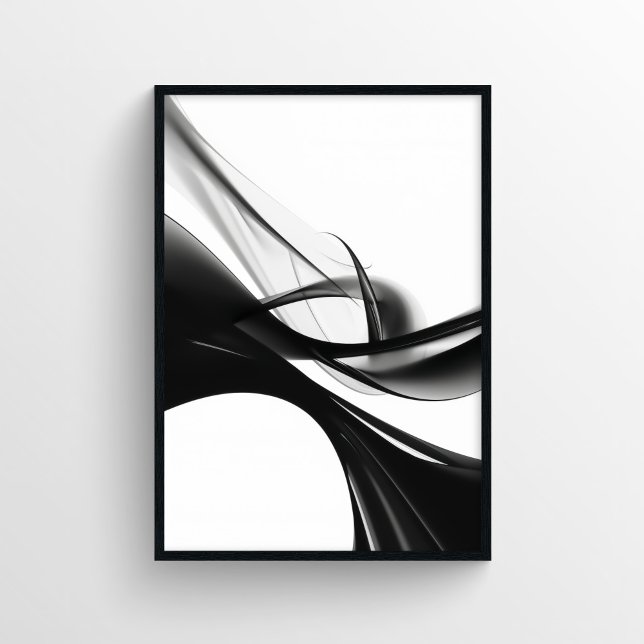 Elegant Black and White Digital Painting Poster (Creator Uploaded)