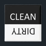 Elegant Black and White Dirty Clean Dishwasher Magnet<br><div class="desc">Elegant Black and White Dirty Clean Dishwasher Magnet</div>