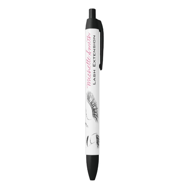Elegant Black and White Eyelashes Drawing Lash Bar Ink Pen (Bottom (Vertical))