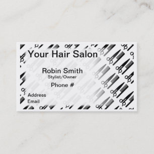 Elegant Black and White For Hair Salon & Stylists Business Card