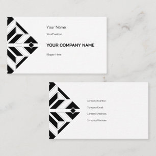 Elegant Black and White Geometric Design Business Card