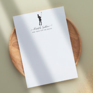  Elegant Black And White Golf Personal Stationery  Custom Letterhead