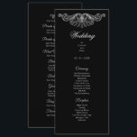 Elegant black and white Gothic Wedding Program Menu<br><div class="desc">Elegant Gothic Wedding Program</div>