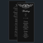 Elegant black and white Gothic Wedding Program Menu<br><div class="desc">Elegant Gothic Wedding Program</div>