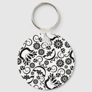 Elegant black and white Keychain