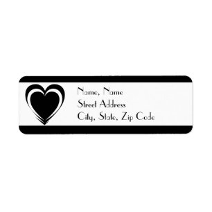 Elegant Black and White Mailing Label