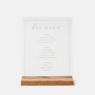 Elegant Black and White Menu Sign